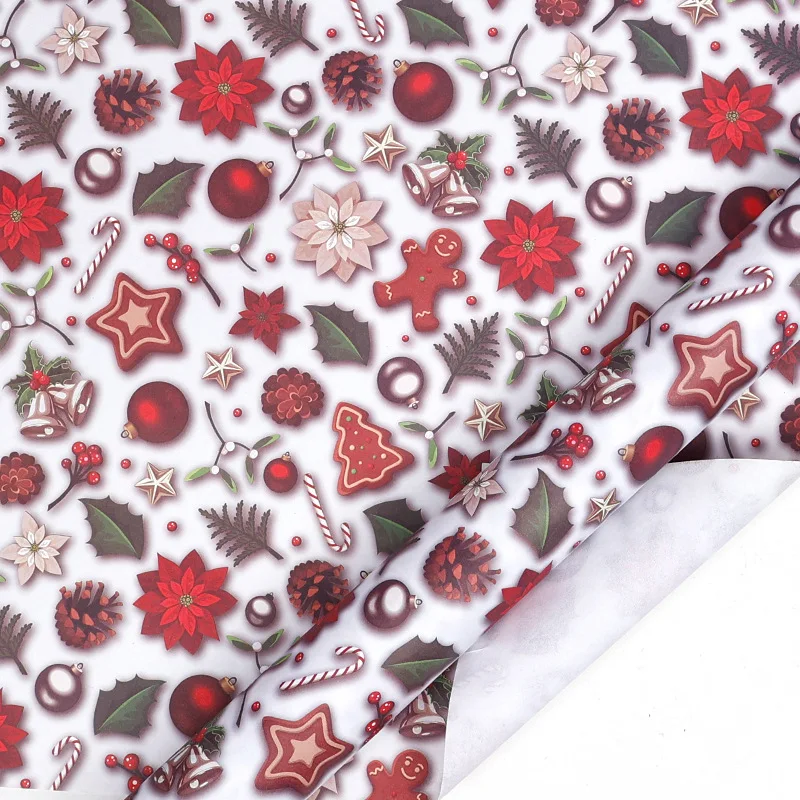 سانتا هدية التفاف عيد الميلاد موضوع عيد الميلاد ورق التغليف هدية عيد الميلاد التفاف ورقة تغليف الهدايا الملونة للاحتفال بعيد الميلاد #2