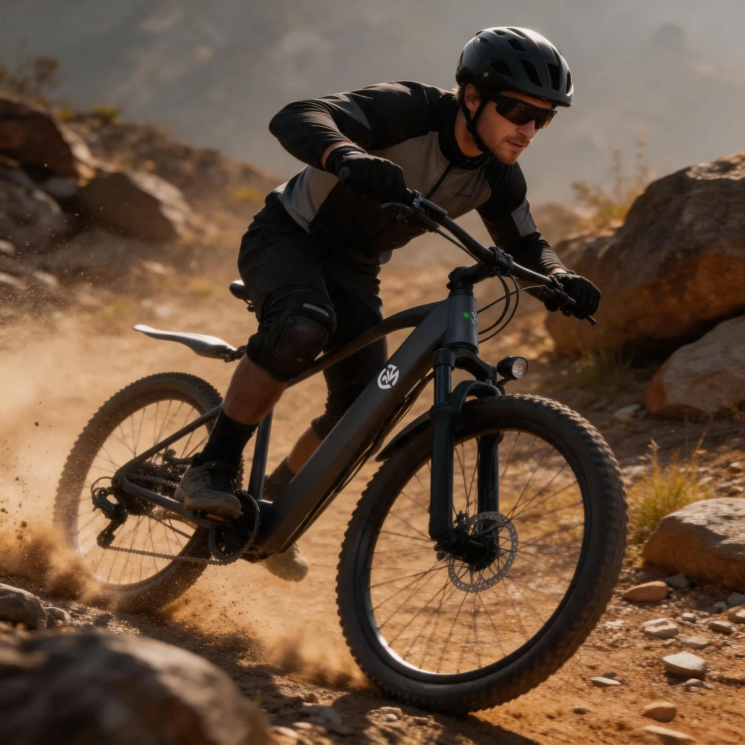 Gravel Adventure E-bike, 250W motor, mechanical disc brake, pedal assist, removable battery, free lock tool kit & phone mount for rough terrain