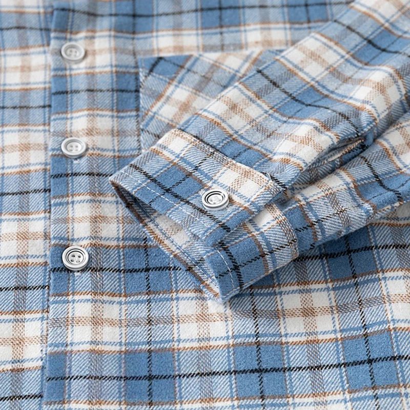 Kids' Plaid Long Sleeve Oversized Shirt 5