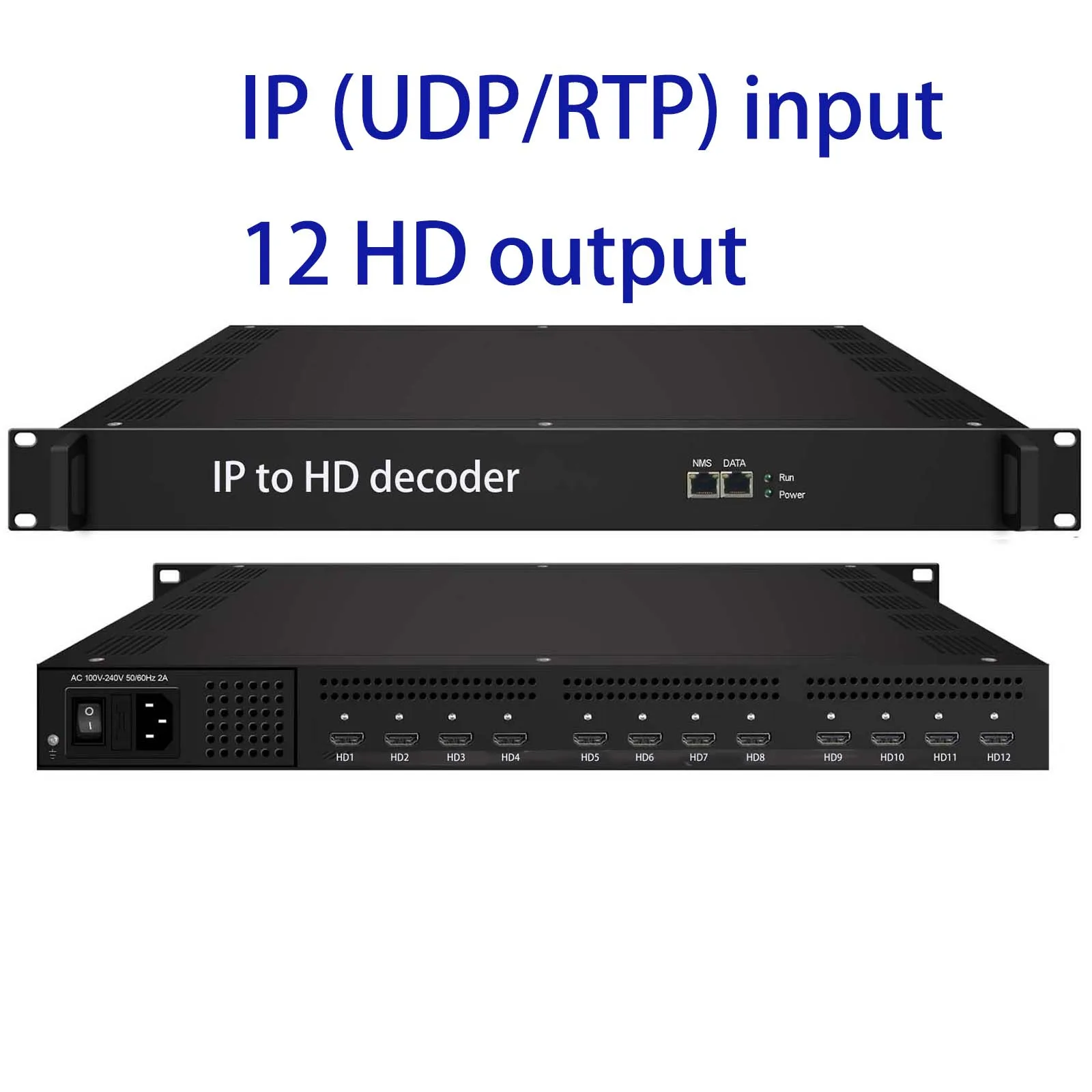 

free shipping IP to HD decoder, UDP/RTP to HD decoder,TS decoder, MPTS/SPTS to 4/8/12 HD decoder