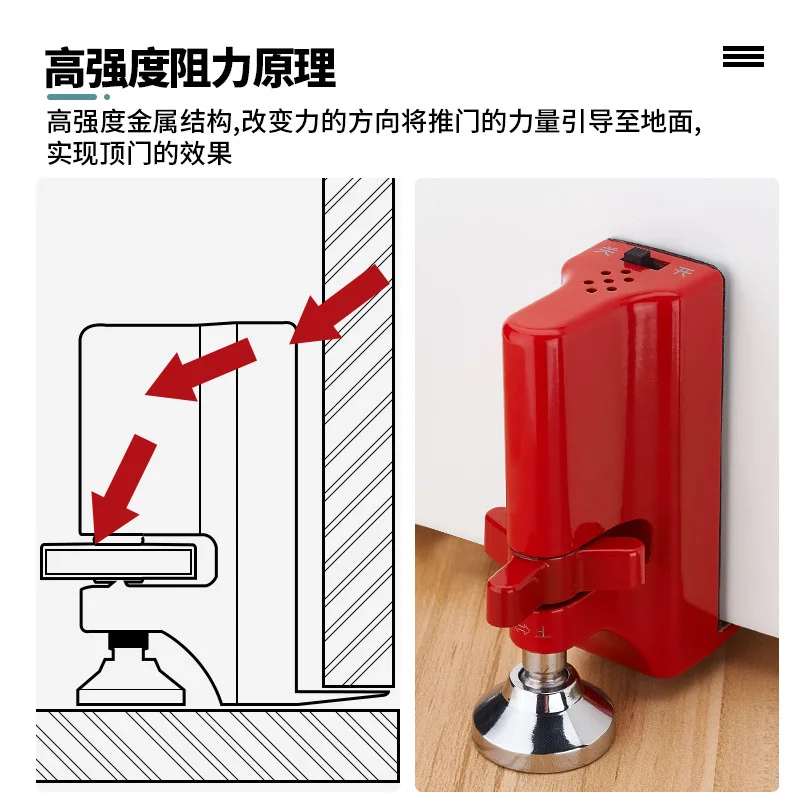 Door Stopper For Top Door Hotel Girl Living Alone Blocking Door Anti-Collision Door Blocking Alarm Anti-Theft Device