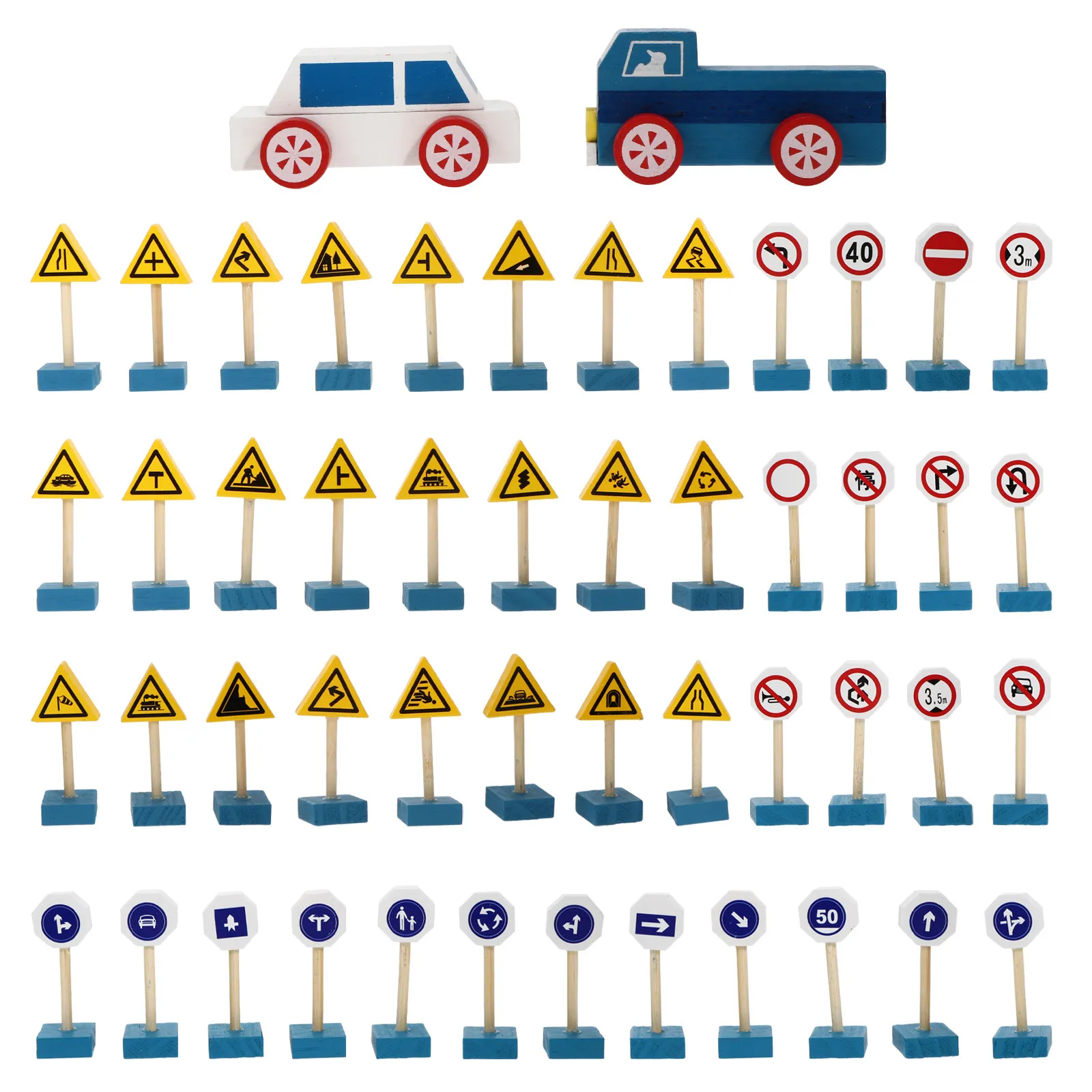 

1Set Simulation Traffic Signs Safety Street Signs for Kids Imaginative Play Learning Traffic Rules Educational Cognitive Games