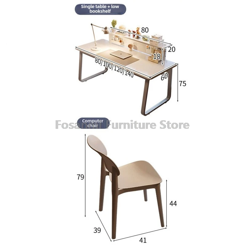 심플한 테이블과 의자 세트, 화이트 게이밍/학습용 책상(수납 포함), 모던 컴퓨터 책상 및 의자 세트, 가정용 가구