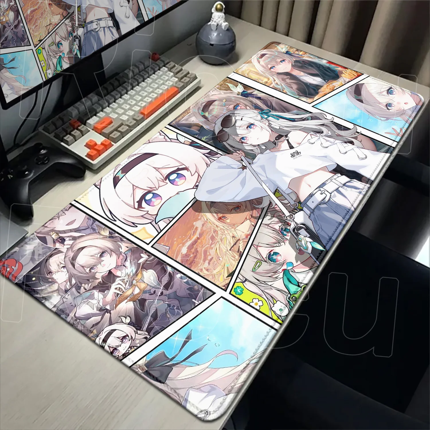 

Large Size Honkai Star Rail Firefly Mouse Pad Desk Office Accessories Pc Cabinet Keyboard Gaming Mats Xxl Pretty Girl MousePad
