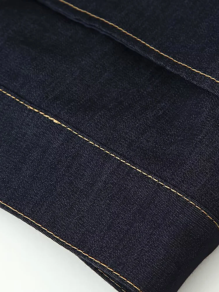 Estilo europeu novas roupas femininas elegantes e versáteis temperamento contraste cor costura jaqueta curta calças retas