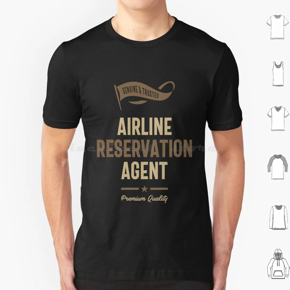 Reservation Agent T Shirt Big Size 100% Cotton Reservation Agent Jobs Work Occupations Profession Typography