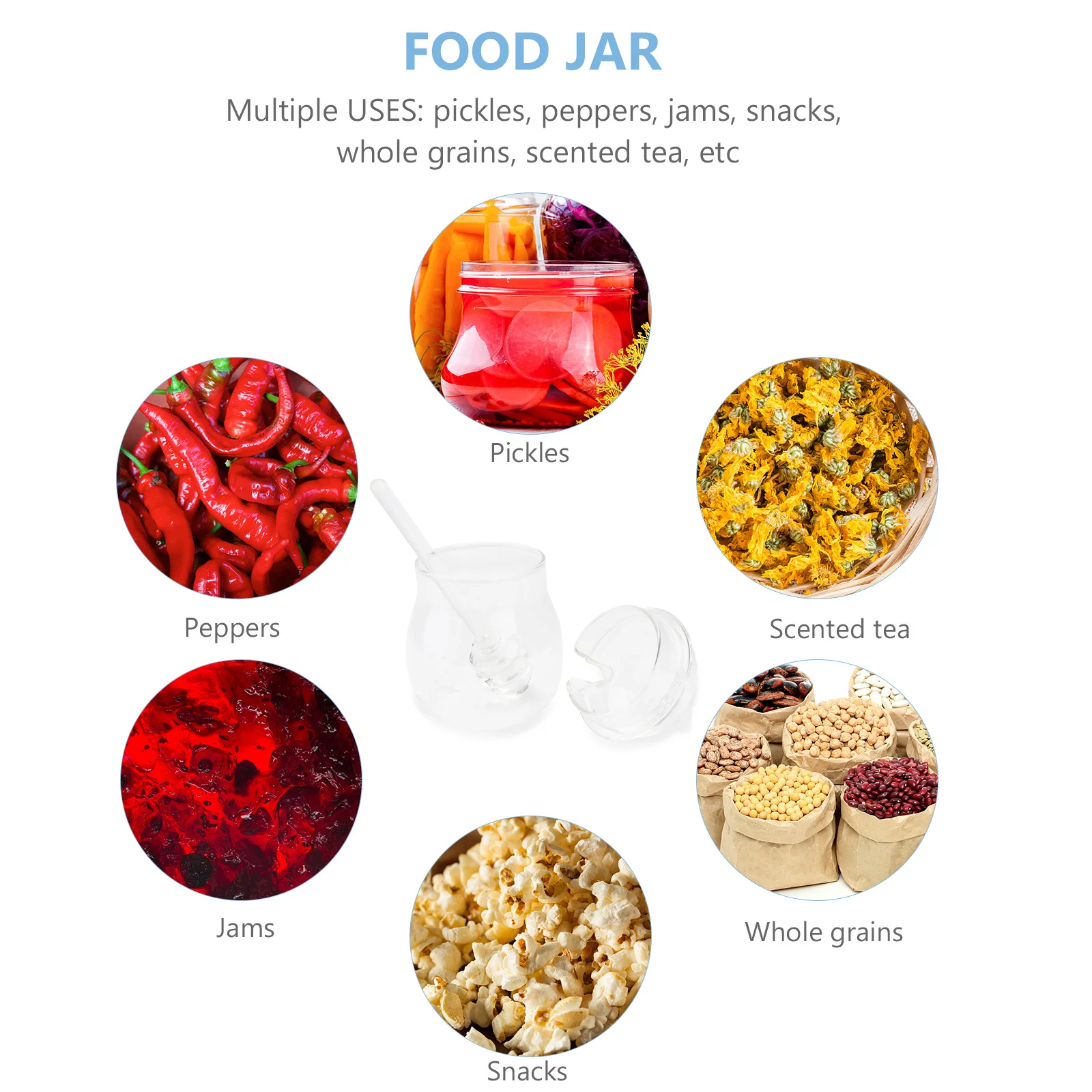 

1Pcs 250Ml Honey Jar with Lid Glass Food Storage Container Airtight Transparent Kitchen Organization Jar for Honey Cereals Tea