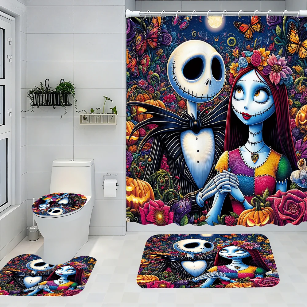 

Disney Jack Bathroom Four-piece Set - Avant-garde Waterproof Shower Curtain, creating a complete bathroom kit