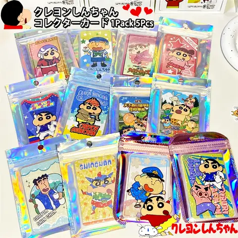 Crayon Shin-Chan Collectible Cards 귀여운 일본 애니메이션 제한 희귀 레이저 카드 장식품 스티커 장난감 컬렉션 북마크 선물 Best5 Crayon Shin-Chan Collectible Cards 귀여운 일본 애니메이션 제한 희귀 레이저 카드 장식품 스티커 장난감 컬렉션 북마크 선물 Best5