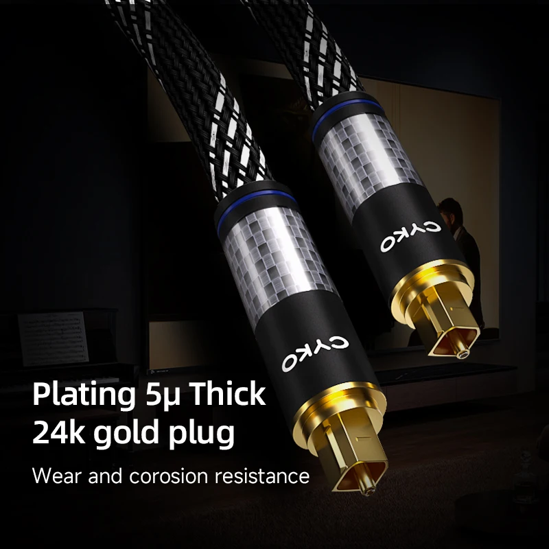 كابل صوت من الألياف الضوئية CYKO Toslink SPDIF HIFI كابل صوت رقمي لمكبرات الصوت Blu-ray Xbox 360 PS4 Soundbar TV #3