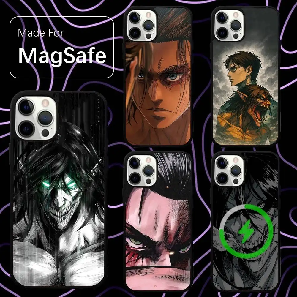 

Eren Yeager Attack On Titan Phone Case For iPhone 17,16,15,14,13,12,11,Pro,Max,Plus,Mini,SE,Air Magnetic Wireless Charging