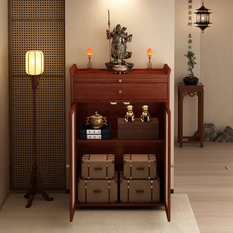 Shrine Offering Table Niche New Chinese Vertical Cabinet Household Incense Case Buddha Statue Buddhist CabinetD21