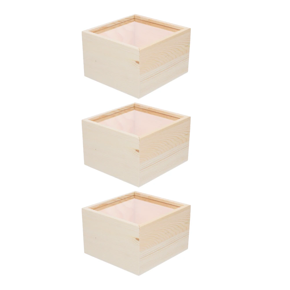 

3 Pcs Box Jewelry Case Small ganizer Wooden Wooden Box Jewelry Boxes Cases for Earrings Bracelets Vanity Gifts