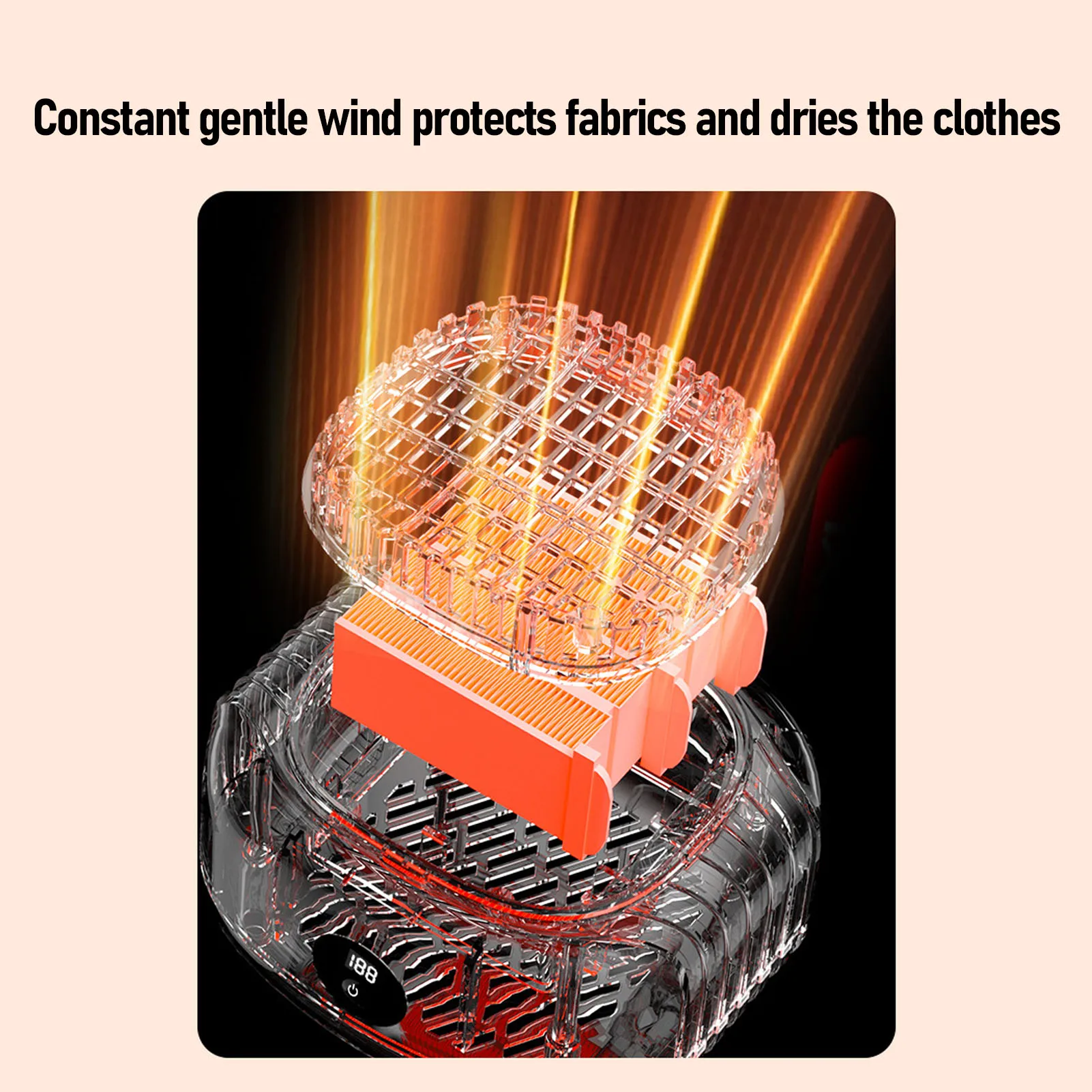 Asciugatrice portatile Display digitale da 800 W Pieghevole ad asciugatura rapida Piccola asciugatrice compatta per appartamento da viaggio