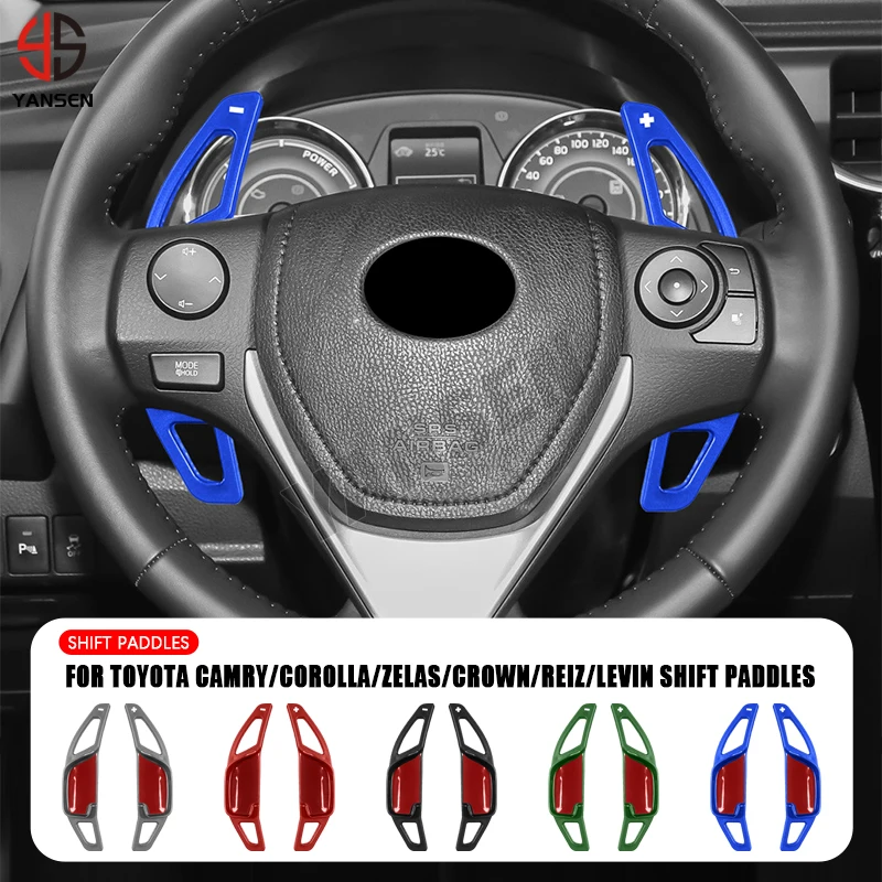 

1Pair Steering Wheel Paddle Shift For Toyota Mark X REIZ Levin Camry Zelas RAV4 Corolla Sticker Accessories