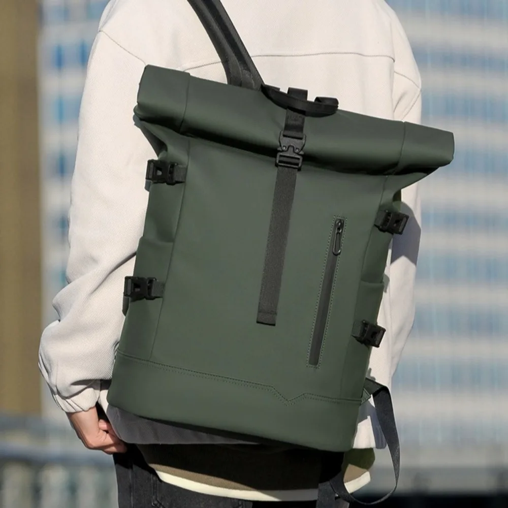 

Roll Top Backpack Set Large Capacity Men's Rucksack for Business Travel, Weekend Trips & Urban Commute