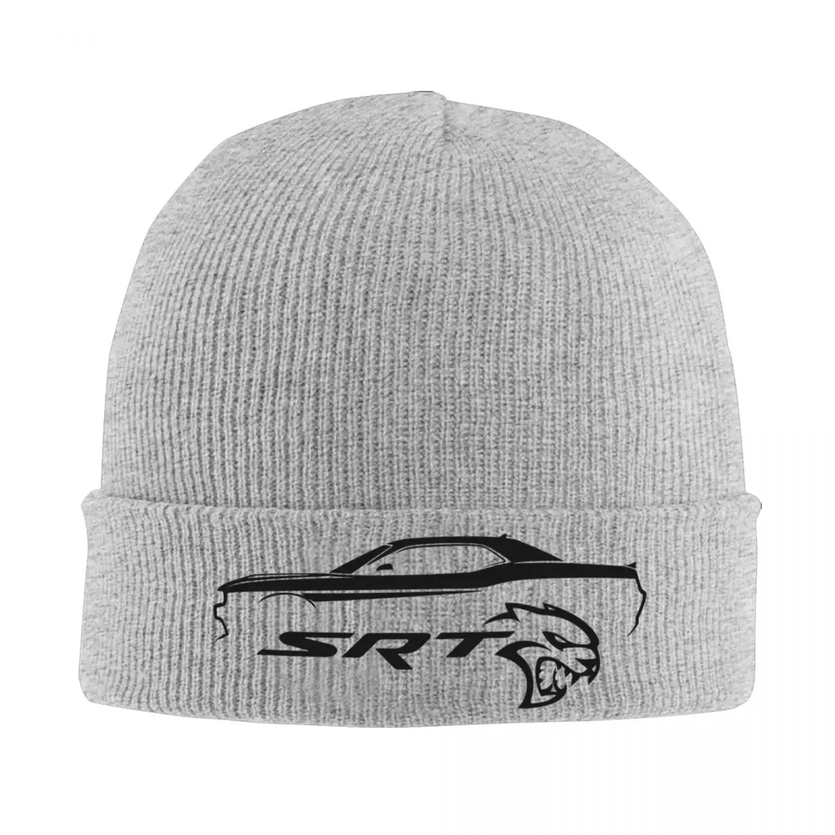 SRT Hellcat Demon Dodge Challenger Car Racing Warm Knitted Cap Bonnet Hat Autumn Winter Outdoor Beanies Hats for Men Women Adult