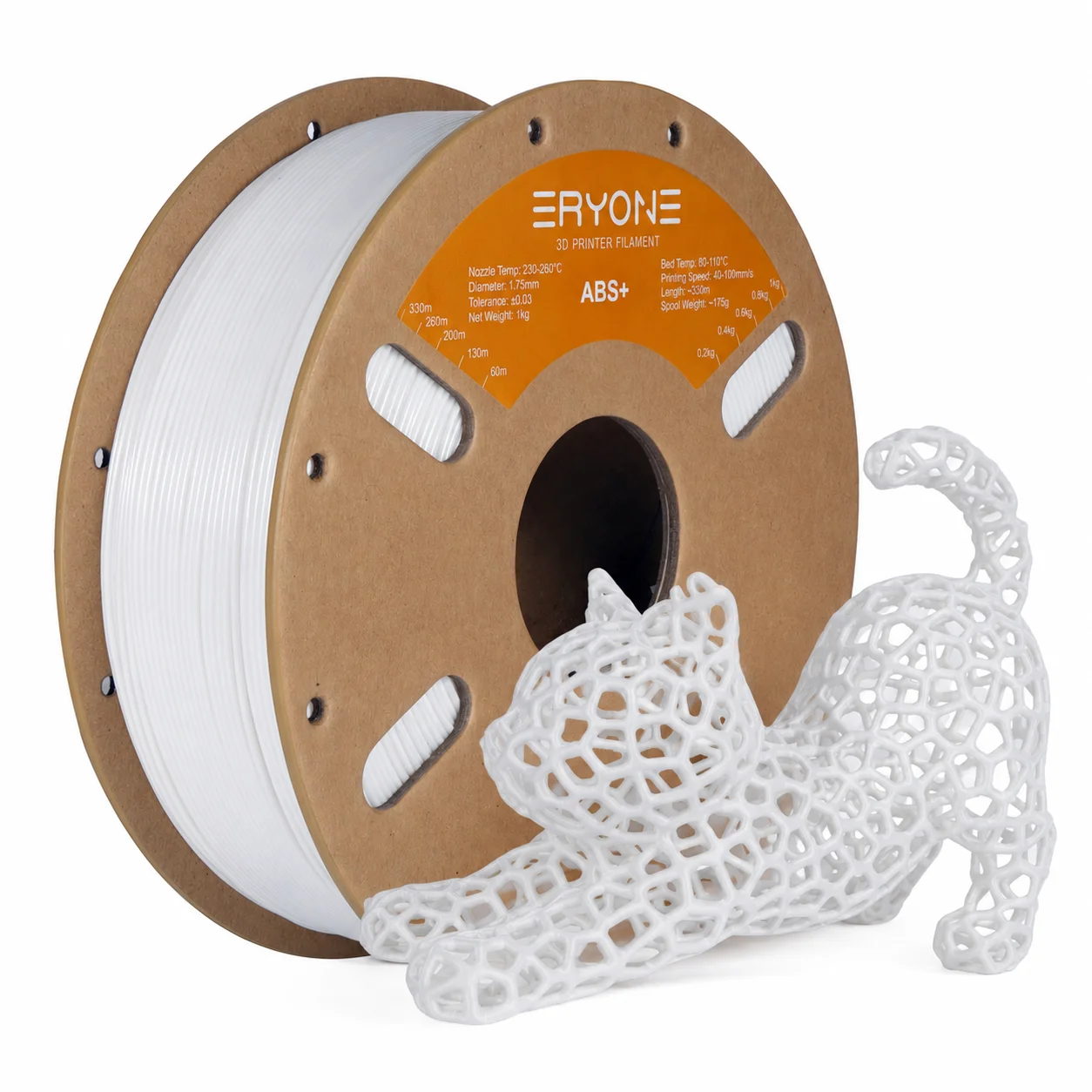 ERYONE 1KG ABS Serie 3D-Drucker Filament 1,75mm, Standard & High Speed & Plus All-in-One, Hohe Festigkeit Geringe Verformung, 1kg Spule