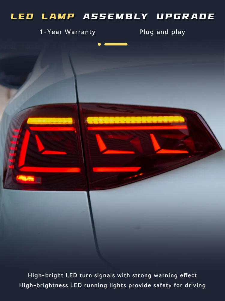 Tail Lights For Volkswagen VW Jetta Sagitar Golf5 2015-2018 Taillight Passat Style Fashion Lighting Turn Signal Car Accessories