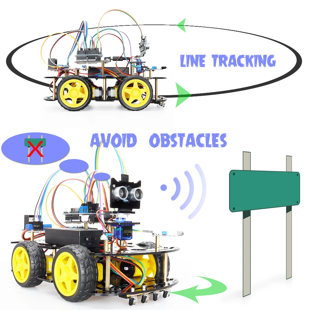 New Smart Robot Car Coding Kit for Arduino Programming Great Fun Education Learning Robotic Complete Automation Kit For Projects