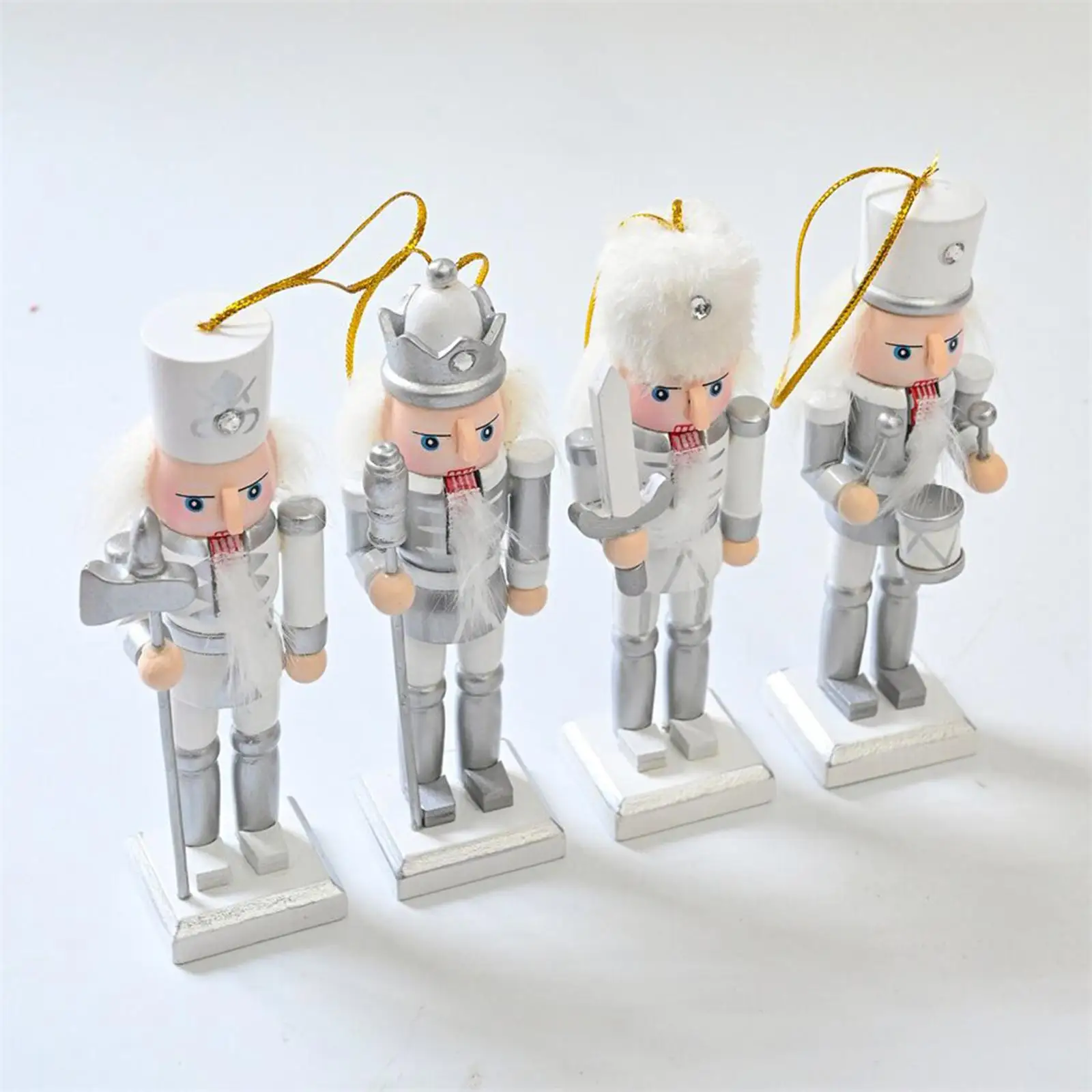 4x Nussknacker Figur Anhänger Weihnachten Nussknacker Figur Weihnachtsdekoration Weihnachten