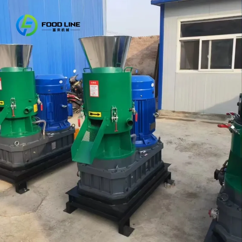 Custom H‑shape flat‑mold pellet press pto‑driven biomass granulating device for sawdust straw fuel pellet farm‑site processing
