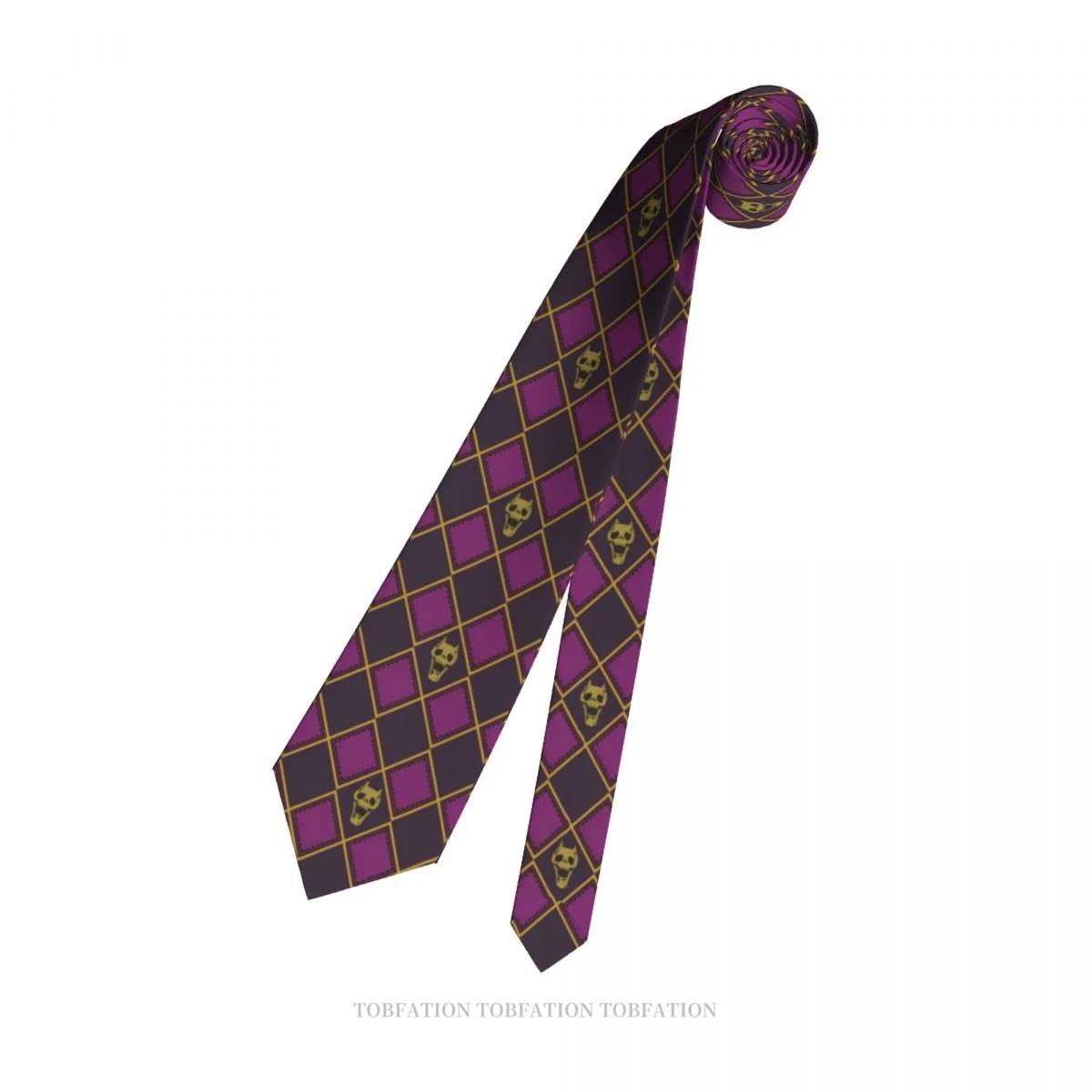 3D Printing Polyester Necktie, JoJo's Bizarre Adventure, Acessórios para Camisa, Decoração de Festa, Largo, 8cm, Novo