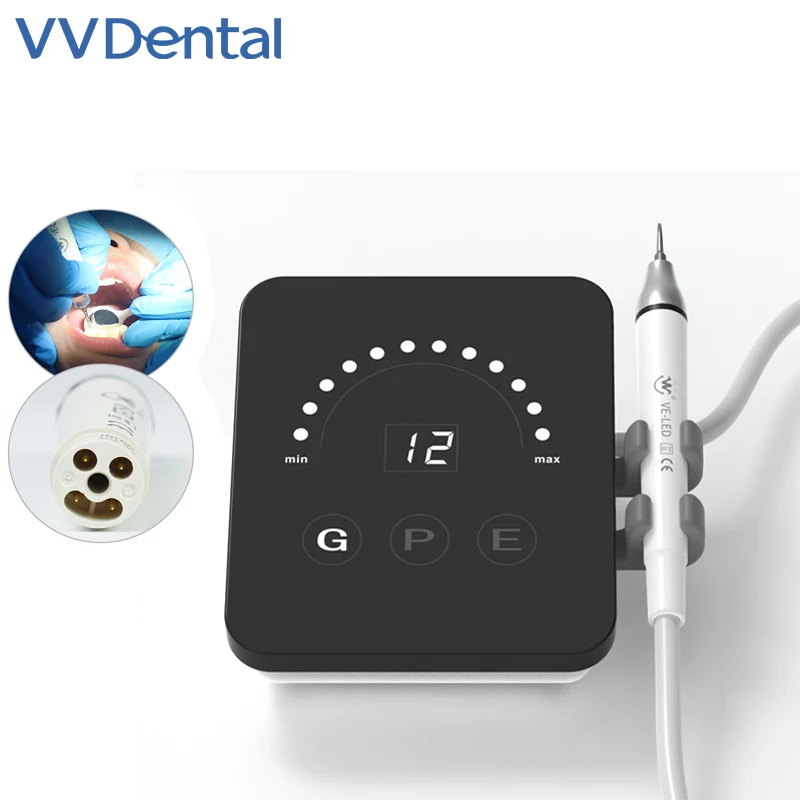 VVDental Dental Ultrasound Scaler Digital Display Handpiece and Tips Calculus Cleaner Tooth Cleaner Ultrasonic Scaler Oral Care