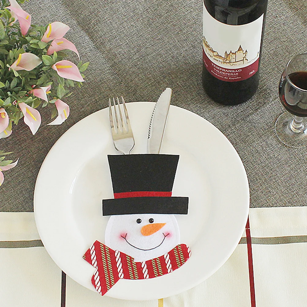 

3pcs Cutlery Pouch Premium Cloth Silverware Storage Bag For Christmas Table Decoration Party Tableware Cover