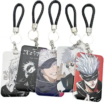 ポータブルアニメカードホルダー,バスカード用カードカバーケース,キーリング,新品