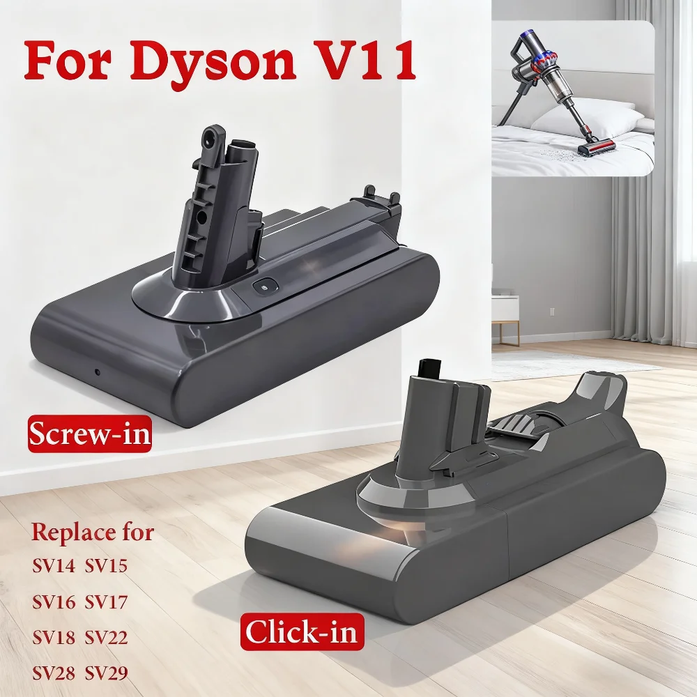 

Battery for Dyson Cordless Vacuum Cleaner V11 Absolute Extra V11 Absolute V11 Animal V11-SV14,V11-SV15 Battery 25.5V 6000mAh