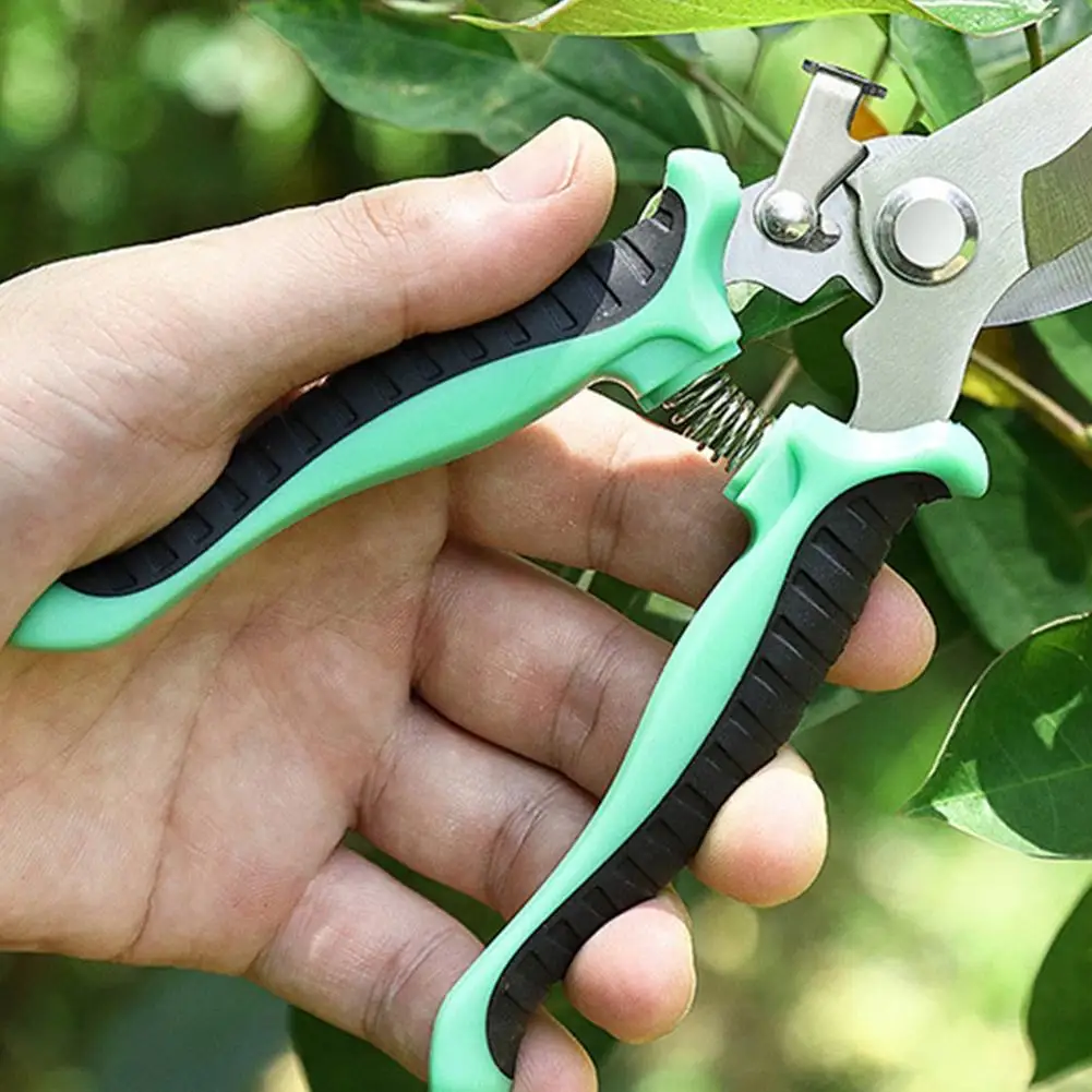 Garden Pruning Shears Fruit Tree Flower Pruning Scissors Steel Shears Stainless Multifunctional Branch Garden Household Sup R0M4