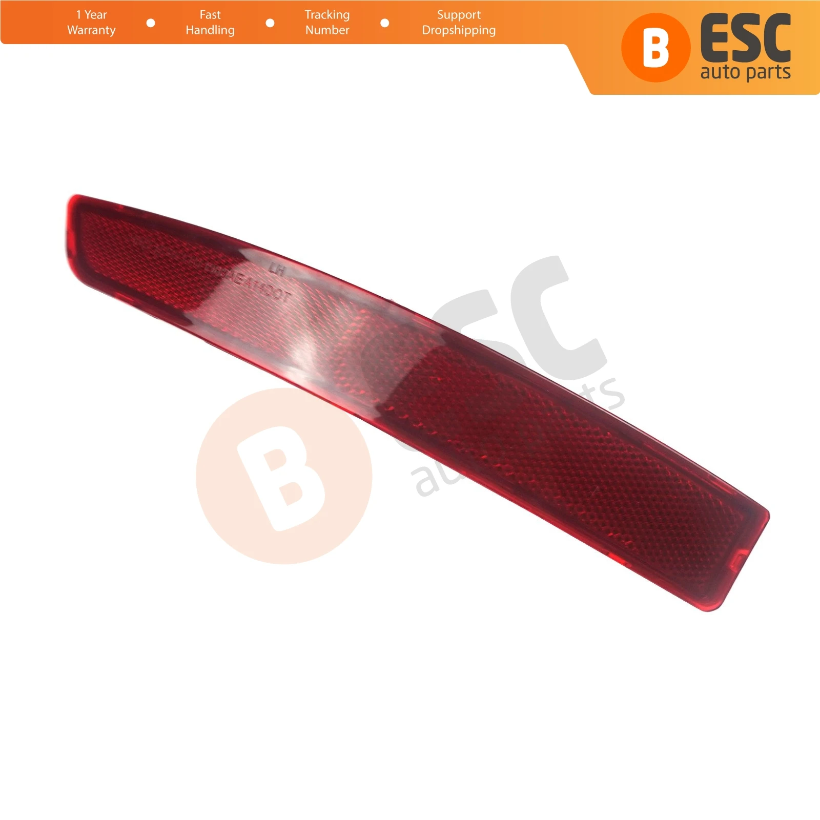 ESP1076 Rear Bumper Reflector Light Tail Stop Lamp Cover Red Color LEFT 5C6945105B 16D945105A For VW Jetta Vento Syncro 2015-17