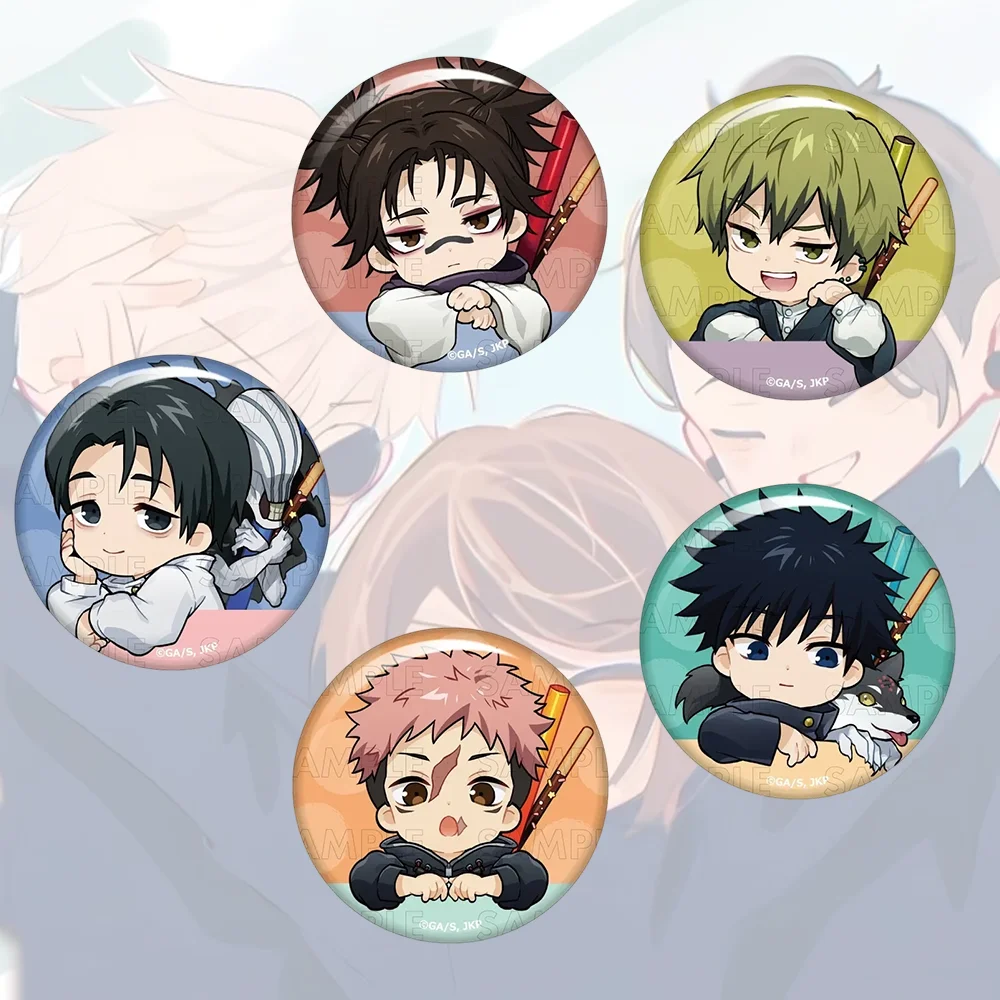 Jujutsu Kaisen 58mm Badge ‘Yuuta Okkotsu/ Megumi Fushiguro’ Cute Chibi Design Backpack Decoration Memorial Day Gift