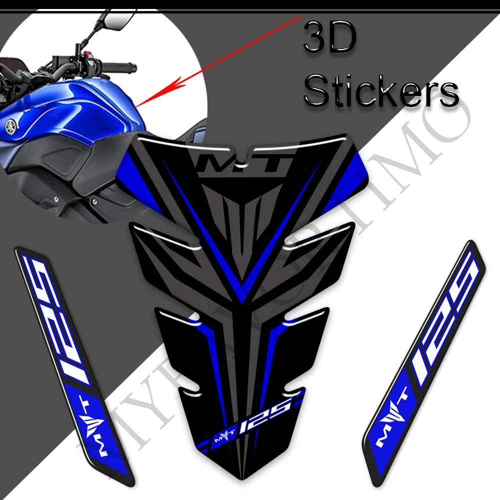 

For Yamaha MT-125 MT125 MT - 125 Tank Pad Fuel Oil Kit Fairing Protector Decal Stickers Emblem Badge Symbol