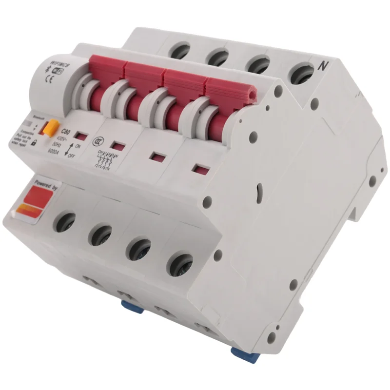 1 Piece Smart Circuit Breaker Tuya Smart Circuit Breake Automatic Switch Overload Short Circuit Protection (4P)