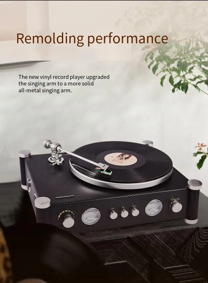 New Phonograph record audio HIFI sound quality retro Phonograph living room integrated vinyl machine metal singing arm