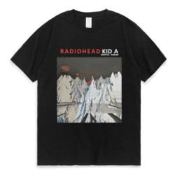 Radiohead Vintage Print T Shirt Men Women Hip Hop Rock Band Music Album Tees Harajuku Streetwear Male T-shirt Tops Short Sleeve