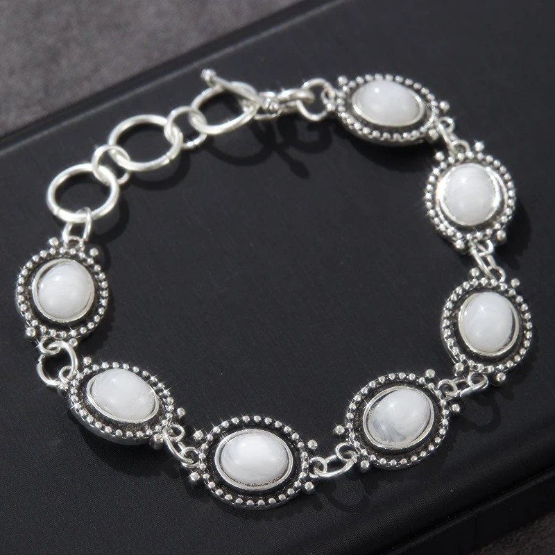 الطبيعية الاصطناعية البيضاوي Moonstone قابل للتعديل سوار امرأة رجل الأثرياء مجوهرات فاخرة أنيقة رومانسية بسيطة غرامة مجوهرات هدايا