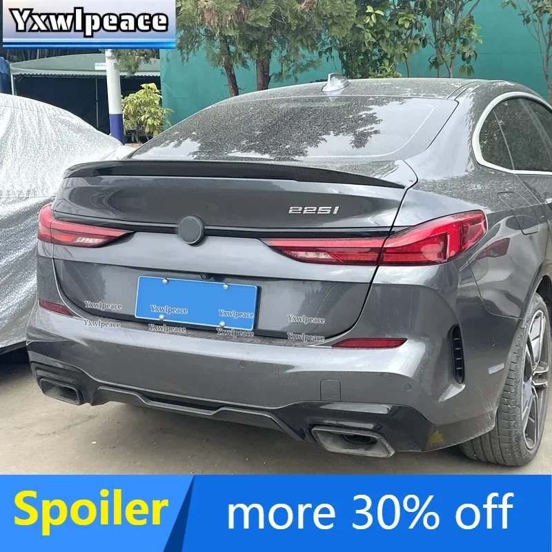 For F44 BMW 2 Series 4-door 2020-2023 P-Style ABS Gloosy Black Rear Trunk Lip Spoiler Car Tail Wing Decoration Accessories