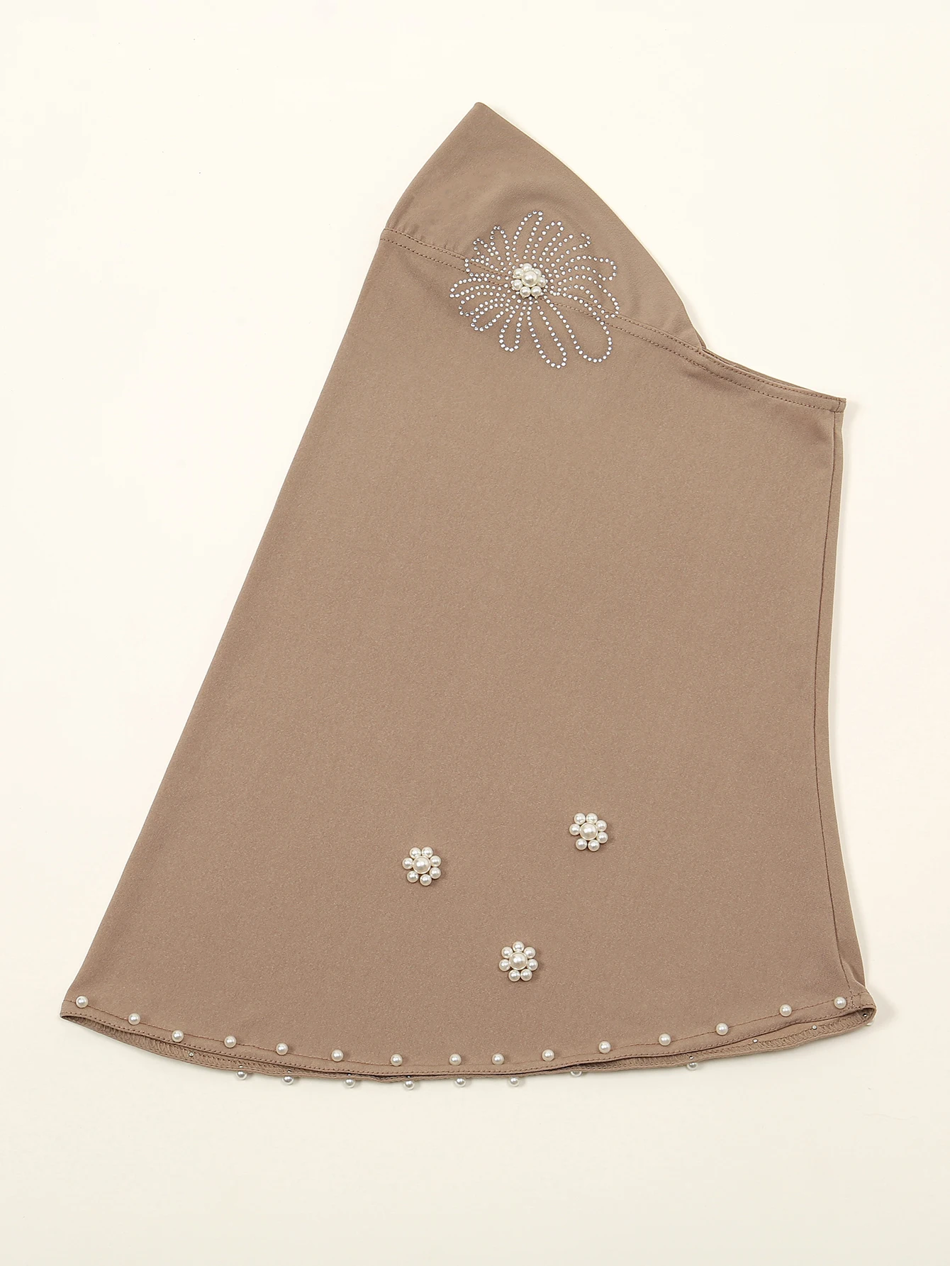 Beeding Crystal canapa Hijab musulmano foulard per le donne fascia istantanea tinta unita Undercap con diamante 55*40cm