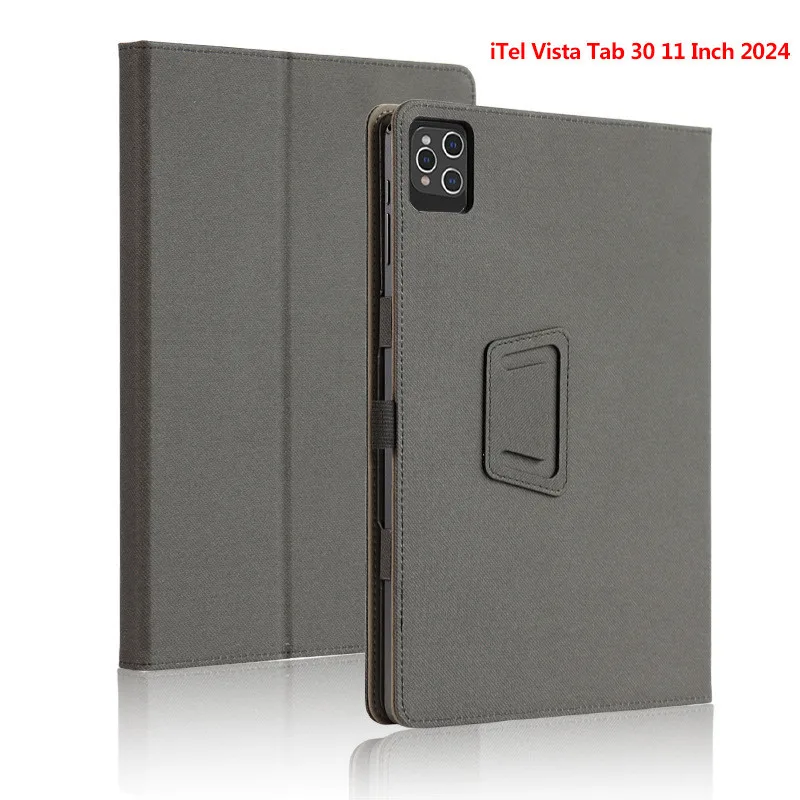 Smart Case For iTel Vista Tab 30 11 Inch 2024 Skin Feel PU Leather Support Stand Tablet Protective Cover