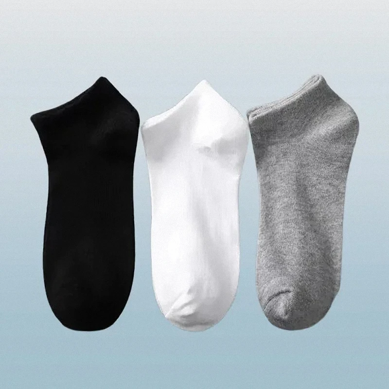 5/10/20 Pairs Breathable Simple Solid Boat Socks Soft Black White Invisible Short Low Cut Ankle Socks High Quality Cotton Socks