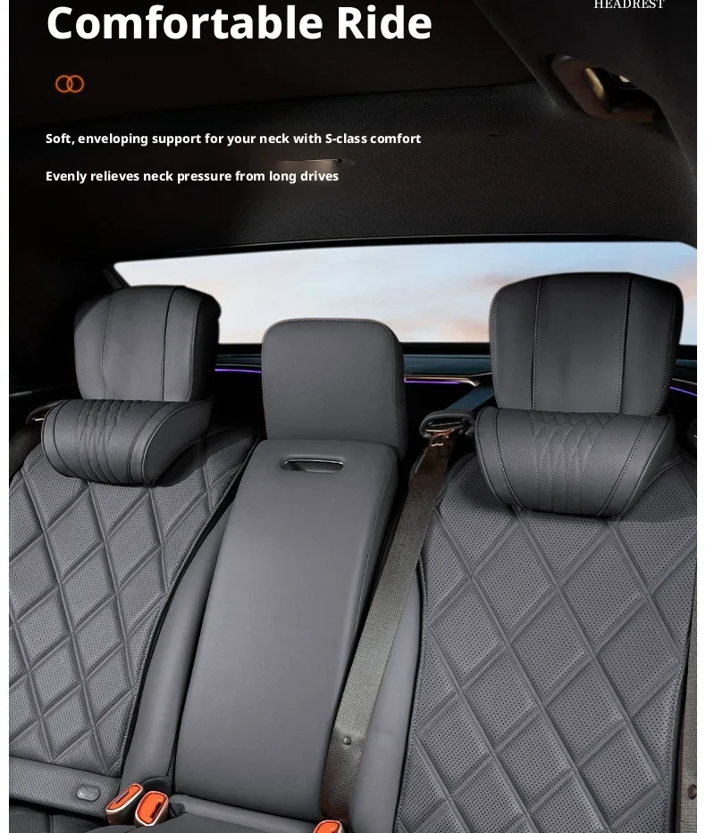 Auto-Kopfstützenkissen 2 Stück Nappaleder für Chery Tiggo 7 Tiggo 8 Tiggo 9 Tiggo 5x Omoda 5 Jaecoo 7 Auto-Innenausstattung Zubehör – Detail 10