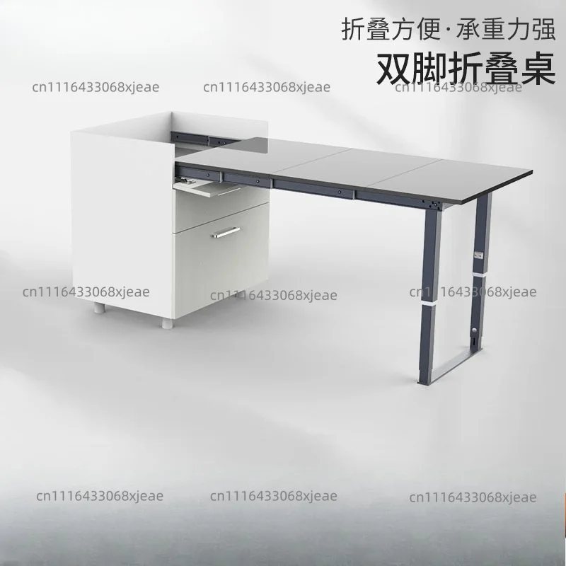 Two-foot Folding Track Hidden Drawer Kitchen Side Table Slide Multi-section Track Folding Pull Out Table Rail