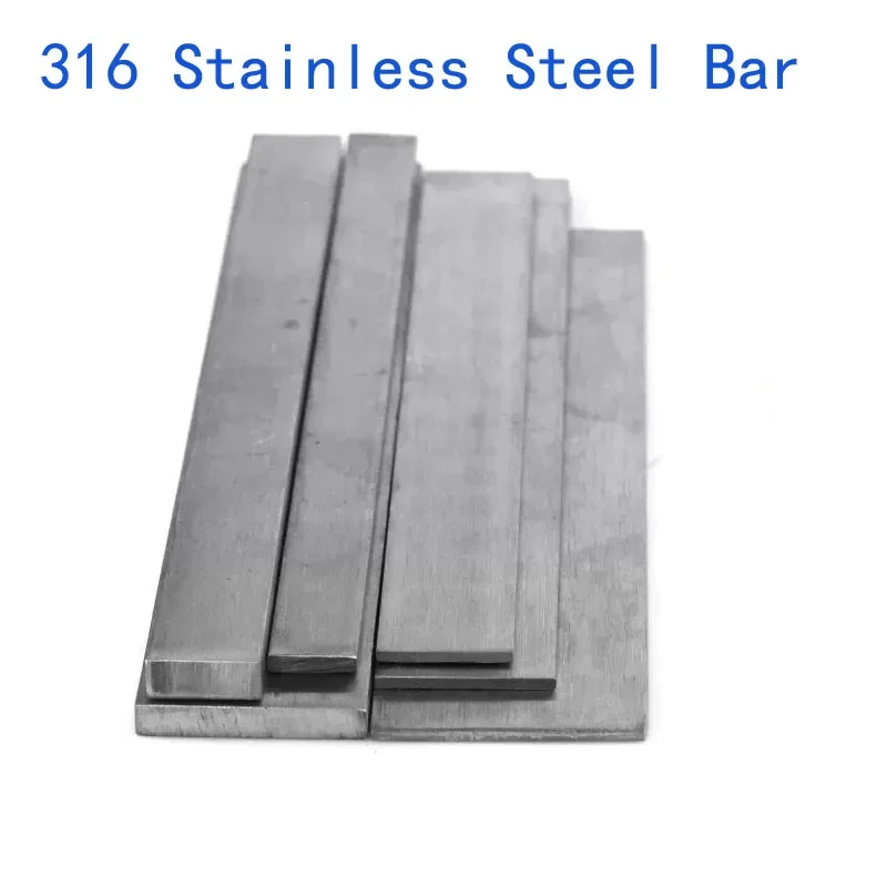 Thickness 3mm 316 Stainless Steel Sheets Bar Plate Rod for DIY CNC Metal Cutting Customizable Width 10/15/20/25/30/40/50mm