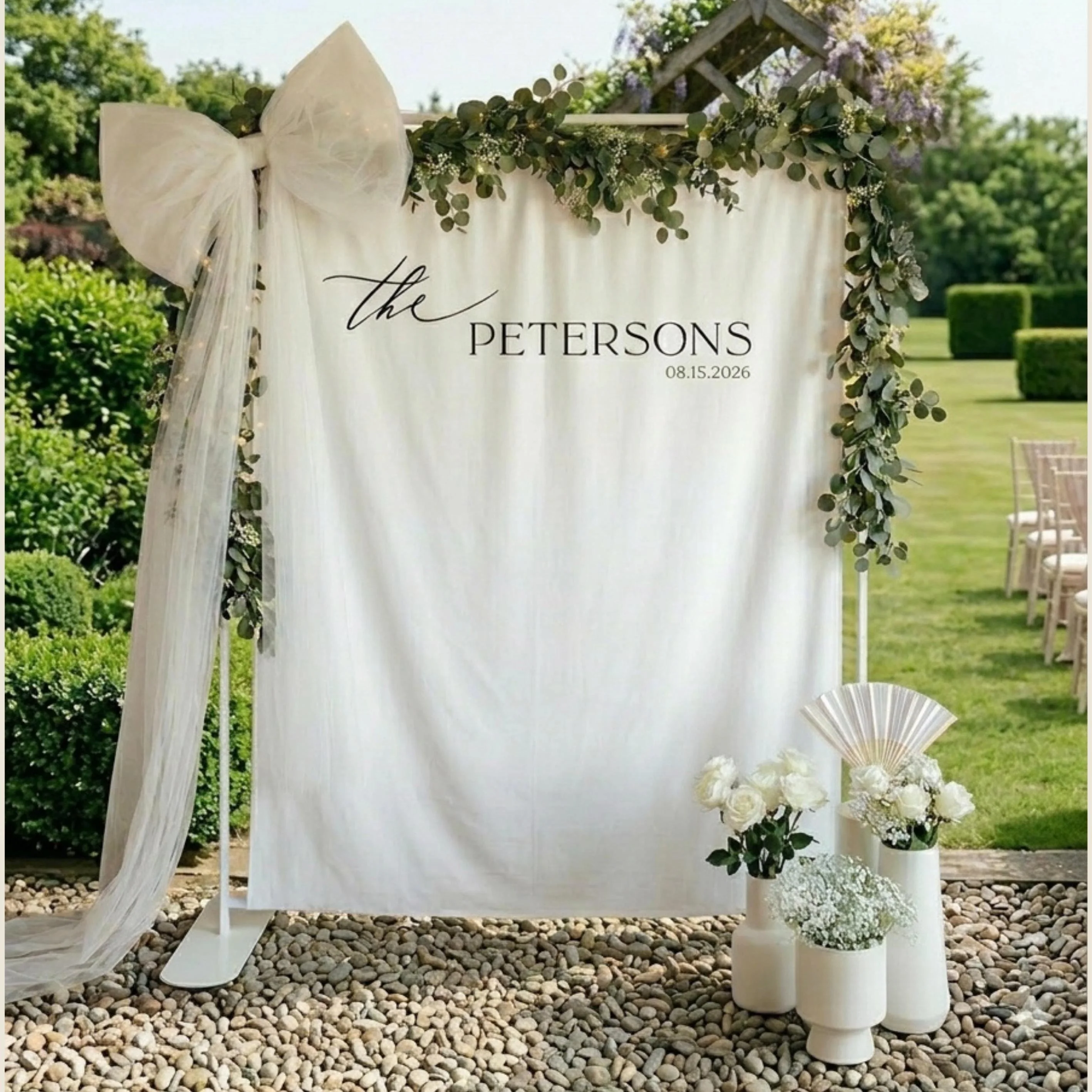 Personalized Wedding Backdrop,Mr and Mrs Banner, Reception Backdrop, Fabric Banner, Custom Birthday Backdrop, Wedding Decor