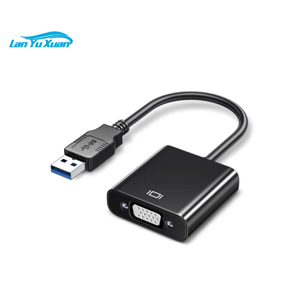 DTECH USB 3.0 to VGA Video Graphics Adapter 0.2M 1080P HD USB Male to VGA Female Adapter Cable Converter