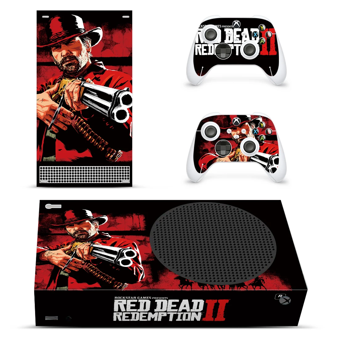 Red Dead Style Xbox Series S Skin Sticker for Console & 2 Controllers Decal Vinyl Protective Skins Style 1