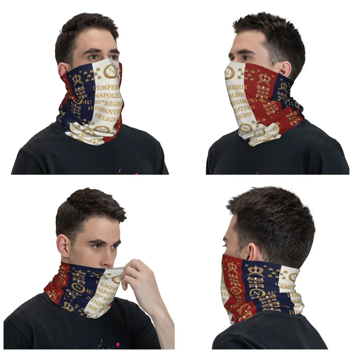 Napoleontische Franse 85e Regimentsvlag Bandana Nek Gaiter Voor Ski Jacht Wrap Sjaal France Fleur De Lis Bivakmuts Warmer